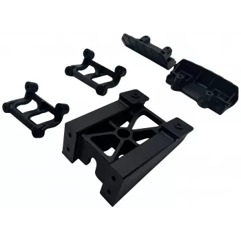 Reely RE-9043710 bumper set voor 1:10 RC-auto's (voor & achter, zwart)