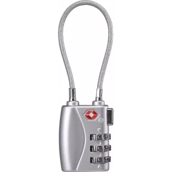 Sygonix SY-5044450 3-cijferig combinatiekabelslot 33 mm zilver