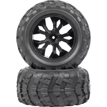 Reely RE-7083018 complete wielen voor Rhino 2 (2 stuks, 1:10, 12mm zeskant)