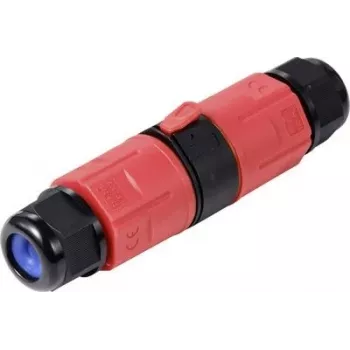 Sygonix SY-6748352 3-polige weerbestendige kabelverbinder met hefboomklemmen, IP68, zwart