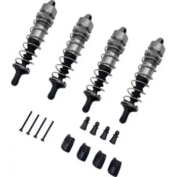 Reely RE-7414221 schokdemper-set (2 stuks, aluminium, oliegevuld, 90 mm, blauw)