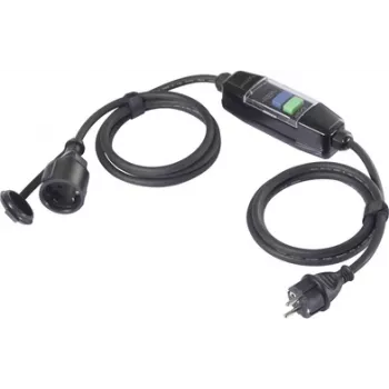 Sygonix SY-6052178 PRCD draagbaar aardlekschakelaar-verlengsnoer 230 V/AC 3 m zwart IP44