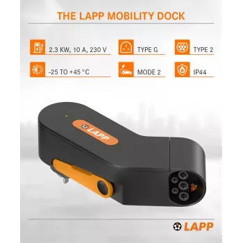 LAPP MOBILITY Mobility Dock EV-lader Type 2 naar CEE 32A 7,4 kW modus 2, 5 m kabel 65416