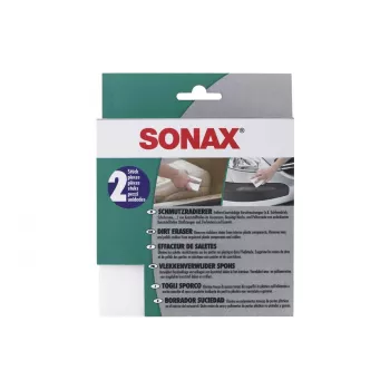 SONAX schoonmaakspons, 3-pack, melaminehars-schuim, wit, 100 x 60 x 25 mm 416000