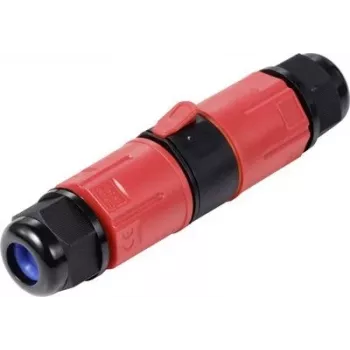 Sygonix SY-6748350 weerbestendige 3-polige kabelverbinder met steekklemmen, IP68, 450 V, 24 A, zwart