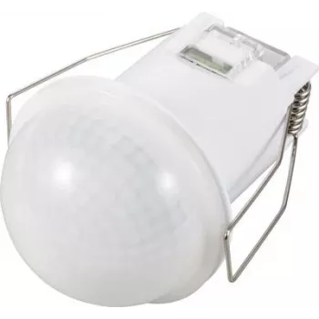 Sygonix SY-6733032 360° inbouw plafond-PIR-bewegingsmelder, 230 V relais, 2000 W, 6 m bereik, Wit