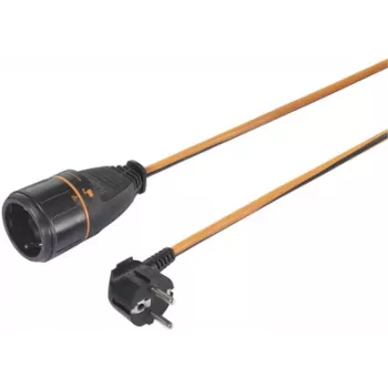 Sygonix SY-5597568 verlengkabel 16 A zwart, oranje 5 m vergrendelbaar