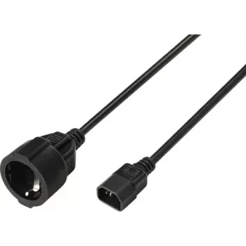 Sygonix SY-7154200 stroomverlengkabel IEC C14 naar C13 0,30 m zwart