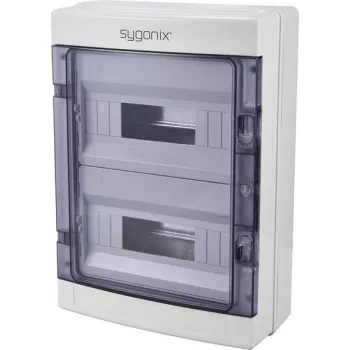 Sygonix SY-6696060 opbouw kleinverdeler, 24 modules, 2 rijen, IP40, wit