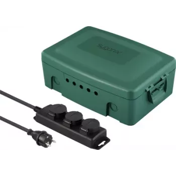 Sygonix SY-6797950 3-voudige verdeeldoos groen/zwart met verhoogde aanraakbeveiliging