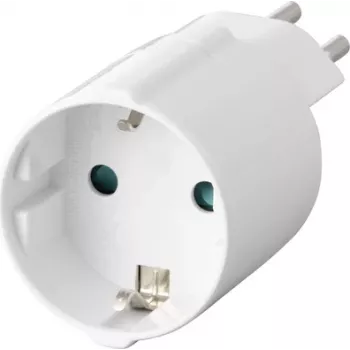 Sygonix SY-6949550 Reisadapter Schuko naar Swiss (type J naar type F, 10 A, 250 V, zwart)