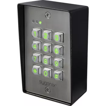 Sygonix SY-6888064 Opbouw-codeslot, 12-24V DC/AC, IP65, verlicht toetsenbord