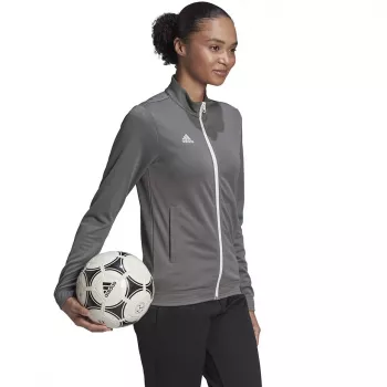 adidas Entrada 22 trainingsjack grijs vier H57527 maat S