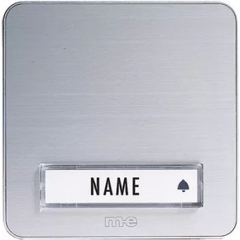 M-E MODERN-ELECTRONICS KTA-1 A/S inbouw deurbelknop, 1 knop, roestvrij staal, zilver, 12 V/1 A, LED-verlichting, IP44
