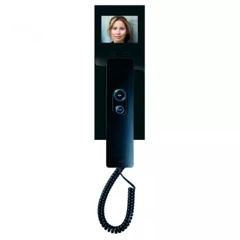 M-E MODERN-ELECTRONICS VDV 505 SS video-binnenstation met hoorn, zwart