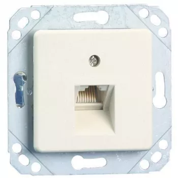 METZ Connect UPk inbouw-aansluiteenheid, universele aansluitdoos, IAE-design, 2x RJ45, schroefklemmen RJ45 mini-klem (130040111-I)