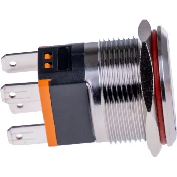 Joy-IT BUTTON22C-M-GR schakelaar tastsignaal, 250 V AC, 15 A, IP67, IK10, 22 mm, groen