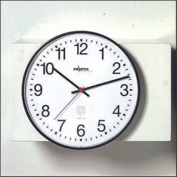PEWETA radiowandklok 30cm zwart kunststof slepend uurwerk 51.130.312