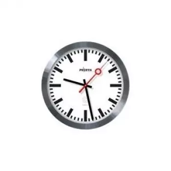 PEWETA radiowandklok stationsklok, 30 cm, aluminium 51.020.325