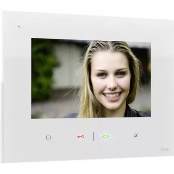 M-E MODERN-ELECTRONICS VDV-807 bedrade videodeurbel binnenpost, 7 inch TFT, wit 41268