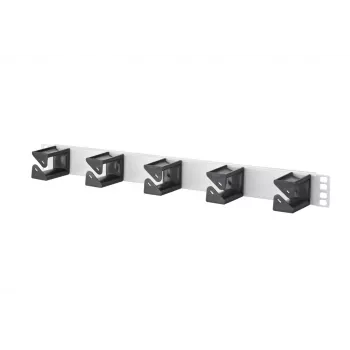 METZ CONNECT BTR kabelmanagement 1U rack-paneel, 5 ringen, zwart 130894-01-03-E