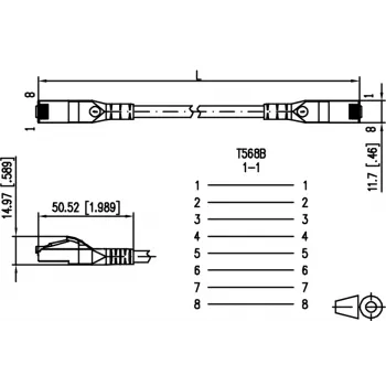 METZ CONNECT 130845A544-E Cat6a S/FTP netwerk-patchkabel, 15 m, blauw