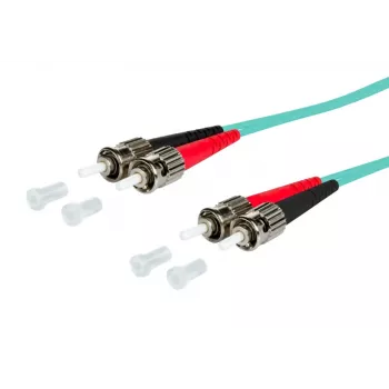 METZ BTR 151J1AOAO20E OpDAT OM3 duplex ST/ST multimode glasvezel patchkabel 2m aqua