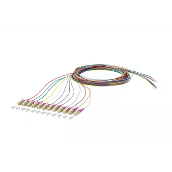 METZ CONNECT 150N1JO0020E OM4 multimode glasvezel-patchkabel, 12x LC-duplex, 2 m, 50 µm kern, meerkleurig
