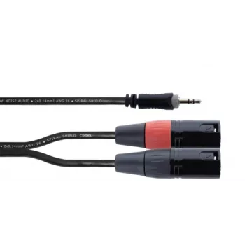 Cordial EY 1.5 WMM XLR Y-adapterkabel - 3,5 mm TRS naar 2x XLR stekker, 1,5 m 14871
