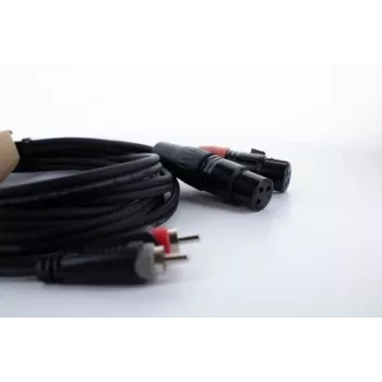 Cordial EU 1.5 FC XLR naar RCA audiokabel 1,5m zwart 14852