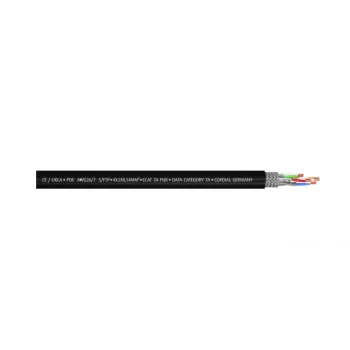Cordial 15578 RJ45 netwerkkabel, patchkabel CAT 7a S/FTP 2,00 m zwart PUR-mantel 1 stk.