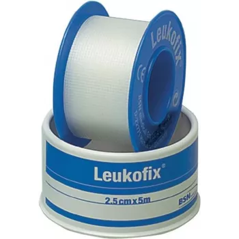 SÖHNGEN 1009216 Leukofix fixatiepleister 5 m x 2,5 cm wit non-woven hypoallergeen