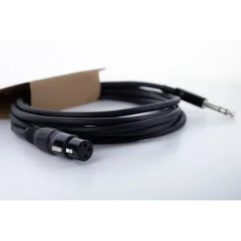 Cordial EM 3 FV XLR naar 6,3 mm TRS jackkabel 3m zwart 14822