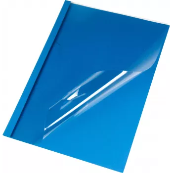 LMG thermobindmappen A4 linnenstructuur blauw 6,0 mm rug 50 vel (50-pack) BMDLEM-BL-R6