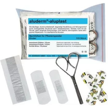 SÖHNGEN kindpleisterdispenser navulset, 115 stuks, hypoallergeen, kindvriendelijke motieven 1009924