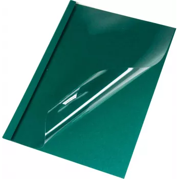 LMG thermobindmappen A4 groen linnen 3 mm rug 50-pack BMDLEM-GR-R3