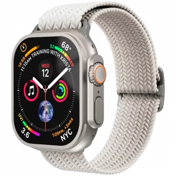 VONMÄHLEN Woven Loop voor Apple Watch 40/41/42mm, crème