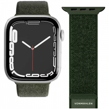 VONMÄHLEN Fitness Loop 2 armband voor Apple Watch 44mm, 45mm, 49mm – olijf