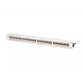 METZ CONNECT 130921-E EDATmod-MP24 24-poorts E-DAT-module patchpaneel, roestvrij staal, 1U