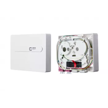 METZ OpDAT ADT Splitsbox 2xLC-D OM4 Violet Zuiverwit RAL 9010 1501177H02HC