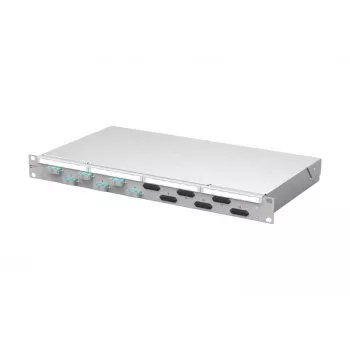METZ CONNECT VIK 6xSC-D OM3 Glasvezel-patchpaneel, 6 poorten, SC Duplex, 1U, Grijs 150450BA06-F