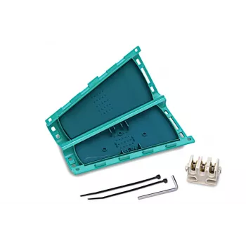HellermannTyton 435-00658 Groene kabelbinderhouder van polypropyleen, 110mm x 53mm, schroefbevestiging, 2 gaten, -20°C tot 90°C