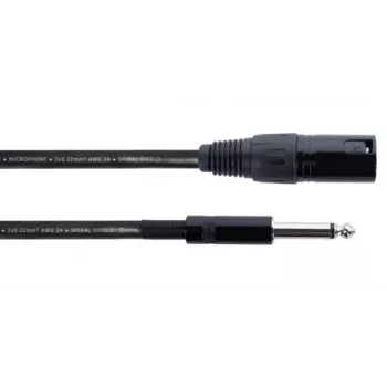 Cordial EM 5 MP XLR naar 6,3 mm mono jack audiokabel 5 m zwart 14753