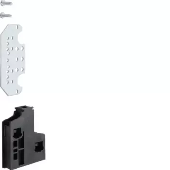 HAGER UZ02S2 PE/N verzamelrailhouder, universN serie, 2 stuks, grijs