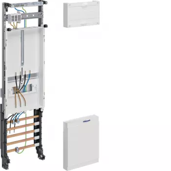 Hager ZH23X7 compleet meterveld, 1 meterplaats, 1 voormeterplaats, 1-laags, 900x250mm, 5-polige verzamelrail, 300mm, met verzamelrail