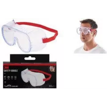 3M Classic 4700 Full-Vision veiligheidsbril, heldere polycarbonaat lens, directe ventilatie, 1 paar 4700-1