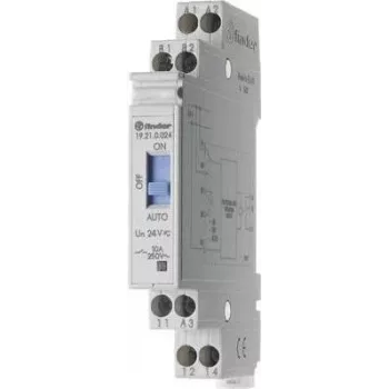 Finder 19.21.0.024 schemerschakelaar met timer en terugmeldcontact, 1 CO 10 A, 24 V AC/DC