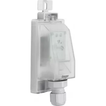 Hager EEN003 buitenlichtsensor voor schemerschakelaar, opbouwmontage, IP55, 1,5 m kabel, grijs