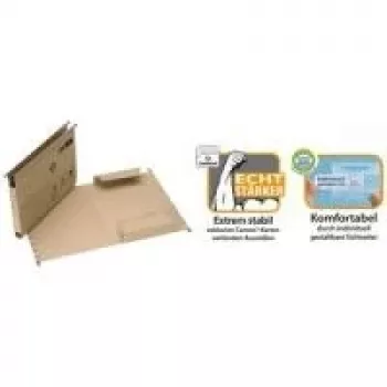 ELBA ULTIMATE A4 hangmap met zijflappen, chamois, 25-pack 85449