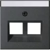 Gira System 55 afdekplaat voor Modular Jack 30° 2-voudig antraciet 264028